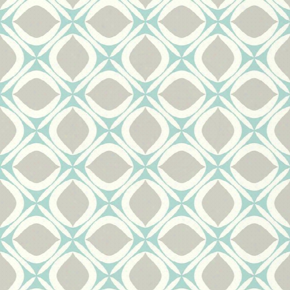 Foxy Walllpaper In Aqua And Beige Design By York Wallcoverings