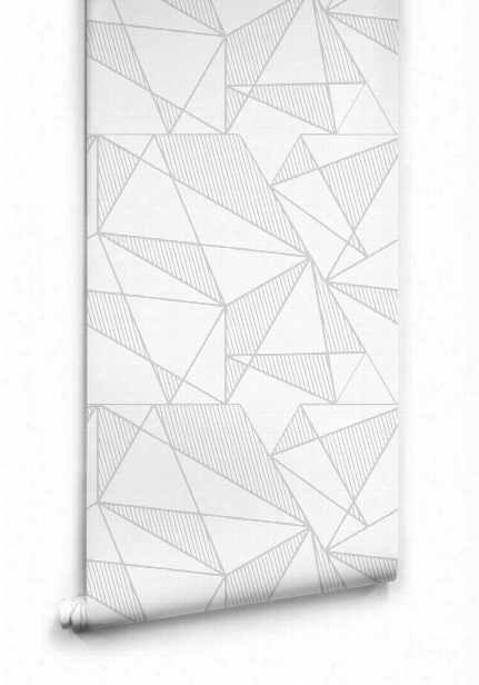 Fracture Wallpaper In Grey And White From The Ella & Sofia Collection By Milton & King