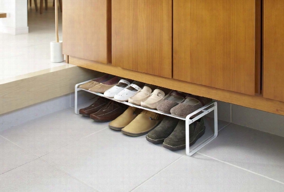 Frame Adjustable Shoe Rack In Various Colors Design By Yamazaki