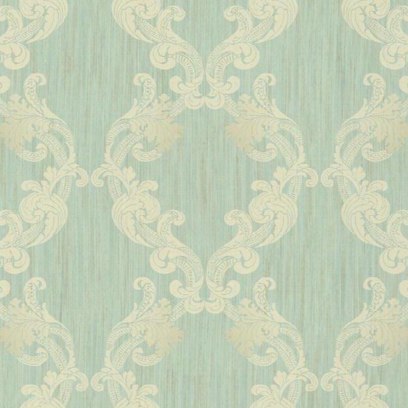 Framed Ombre Wallpaper In Aqua Design By York Wallcoverings