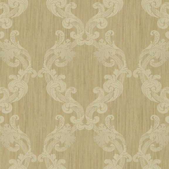 Framed Ombre Wallpaper In Gold Design By York Wallcoverings