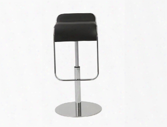Freddy Adjustable Bar/counter Stool In Black Design By Euro Style
