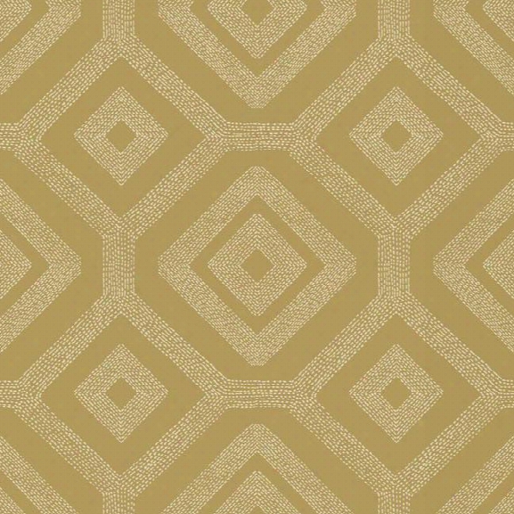 French Knot Wallpaper In Gold Design By Carey Lind For York Wallcoverings