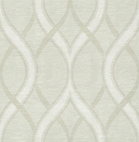 Frequency Green Ogee Wallpaper From The Symetrie Collection By Brewster Home Fashions