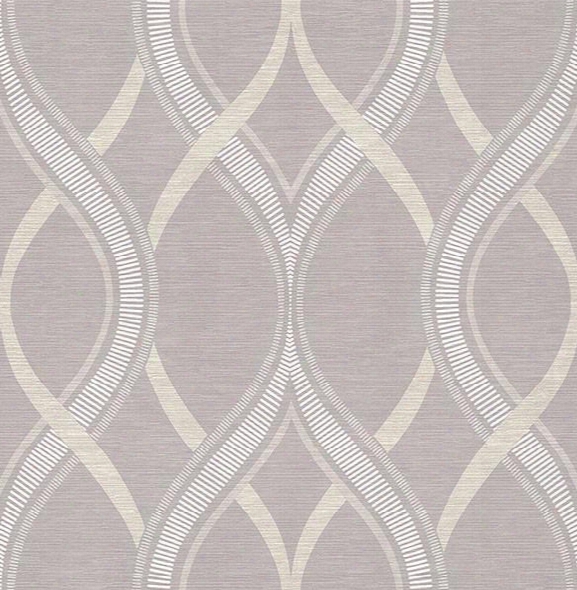 Frequency Lavender Ogee Wallpaper From The Symetrie Collection By Brewster Home Fashions