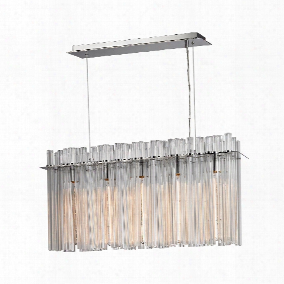 Fringe 5 Light Chandelier In Polished Stainless Steel Design By Bd Fine