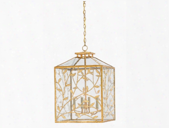 Frogmore Lantern In Gilt Bronze Design By Currey & Company