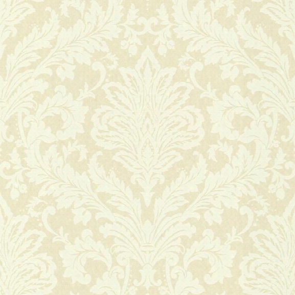 Full Damask Wallpaper In Ivory Design By York Wallcoverings