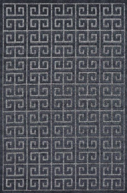 Functional Collection Power Loomed Polypropylene Area Rug In Charcoal Design By Bd Fine