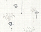 Flower Wallpaper in Ivory and Grey design by BD Wall