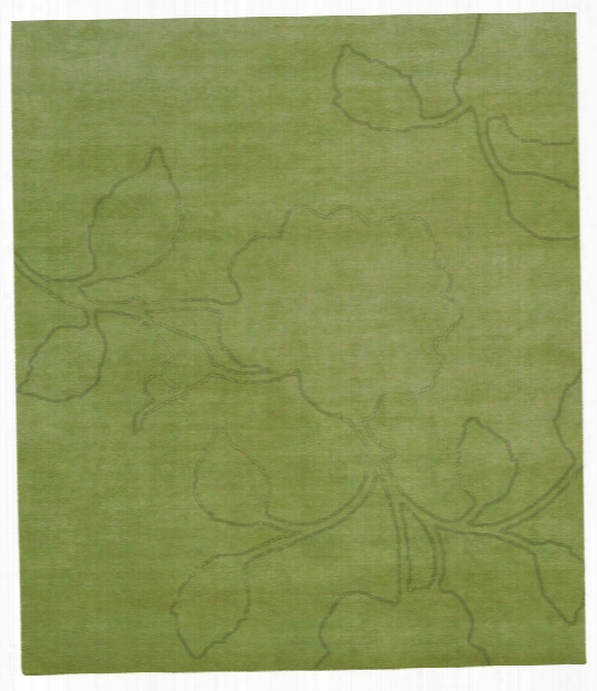 Bellagio Ruby Hand Knotted Rug In Green Design By Second Studio