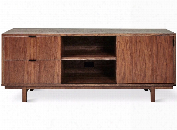 Belmont Media Stand In Walnut Design By Gus Modern