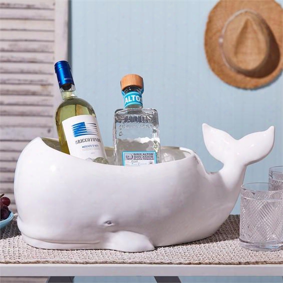 Beluga Whale Planter/beverage And Ice Tub Design By Twos Company