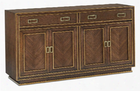 Benedict Credenza In Dark Walnut Design By Currey & Company