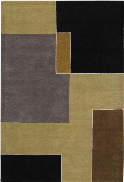 Bense Collection Hand-tufted Area Rug, Beige & Black Design By Chandra Rugs