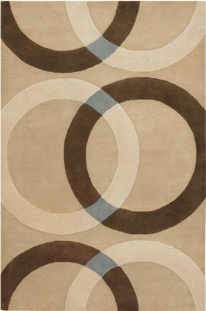 Bense Collection Hand-tufted Area Rug In Cream & Beige Design By Chandra Rugs