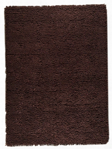 Berber Collection Hand Woven Wool Shag Area Rug In Brown Design By  Mat The Basics