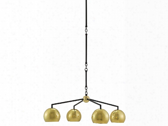 Biagio Chandelier In Hammered Brass Design By Currey & Company