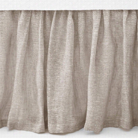 Savannah Linen Chambray Dove Grey Bed Skirt Design By Pine Cone Hill