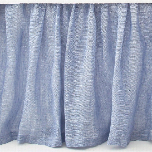 Savannah Linen Chambray French Blue Bed Skit Design By Pine Cone Hill