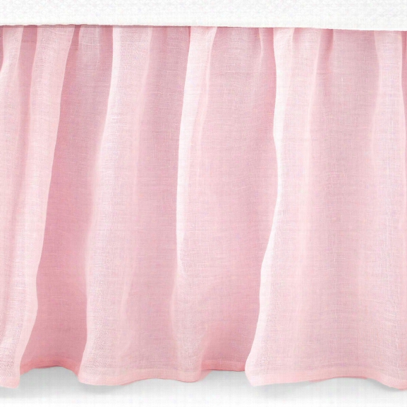 Savannah Linen Gauze Blush Bed Skirt Design By Pine Cone Hill