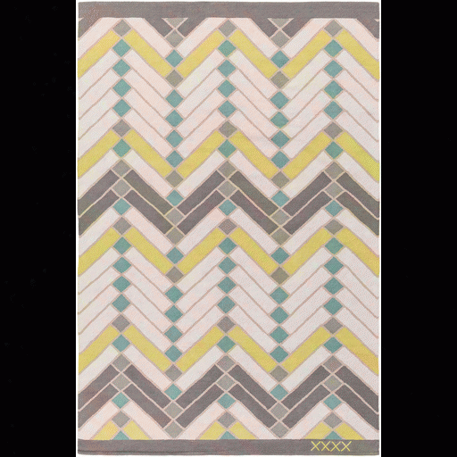 Savannah Rug In Lime & Light Grey Design By Beth Lacefield