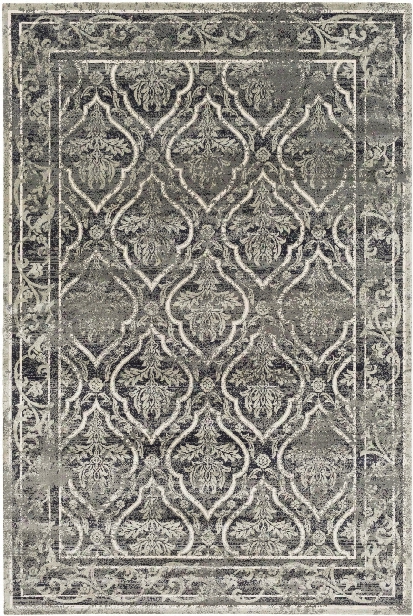 Saverio Rug In Medium Grey & Cream Design By Surya