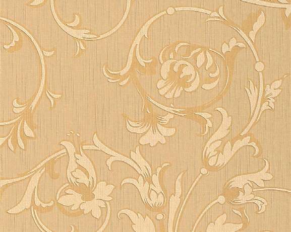 Scroll Leaf And Ironwork Wallpaper In Beige And Orange Design By Bd Wall