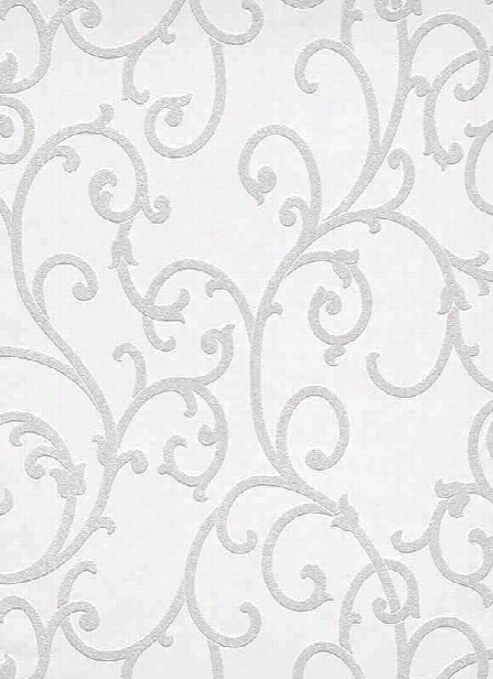 Scrollwork 2 Paintable Wallpaper In White Design By Bd Wall