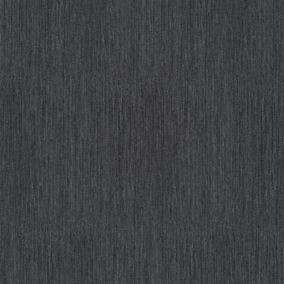 Seagrass Faux Grasscloth Wallpaper In Black And Silver By York Wallcoverings