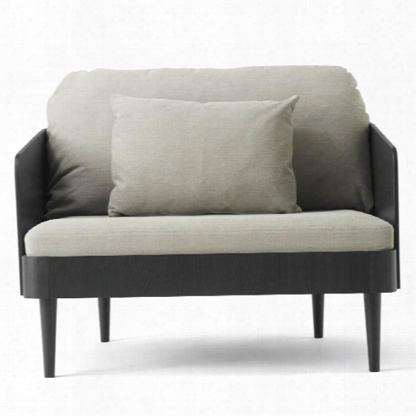 Septembre Arm Chair In Black Ash & Light Grey Melange Design By Menu