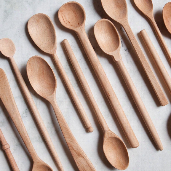 Set Of 13 Large Baker's Dozen Wood Spoons Design By Sir/madam