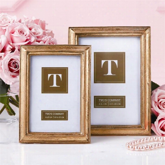 Set Of 2 Chatelet Gold Photo Frames Design By Twos Company