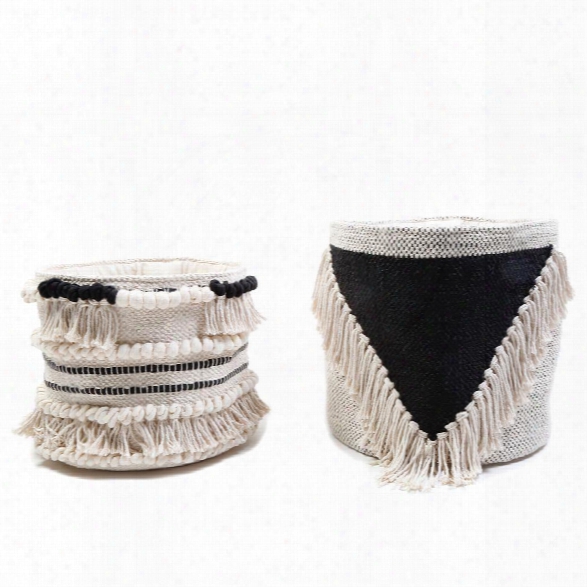 Set Of 2 Halsey Hand Woven Baskets By Pom Pom At Home