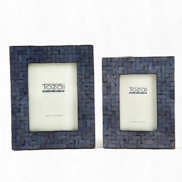 Set Of 2 Midnight Blue Picture Frames Design By Tozai