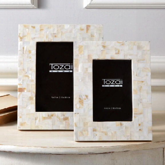 Set Of 2 Mother Of Pearl Picture Frames Design By Tozai