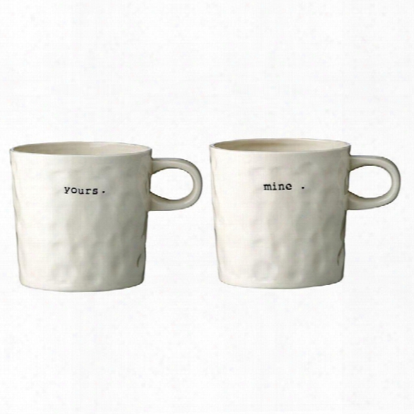 Set Of 2 "mine/yours" Mug In 2 Styles Design By Bd Edition