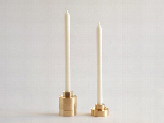 Set Of 2 Stacking Candle Holders By Fs Objects