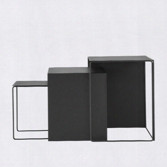 Set Of 3 Cluster Tables In Black Design By Ferm Living