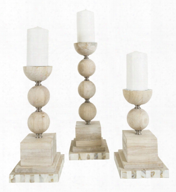 Set Of 3 Large Candleholders Design By Couture Lamps