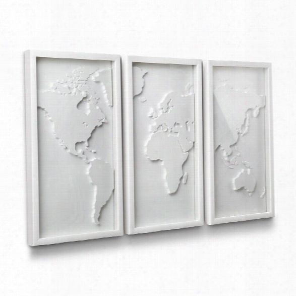 Set Of 3 Mapster Wall Decor Design B Yumbra