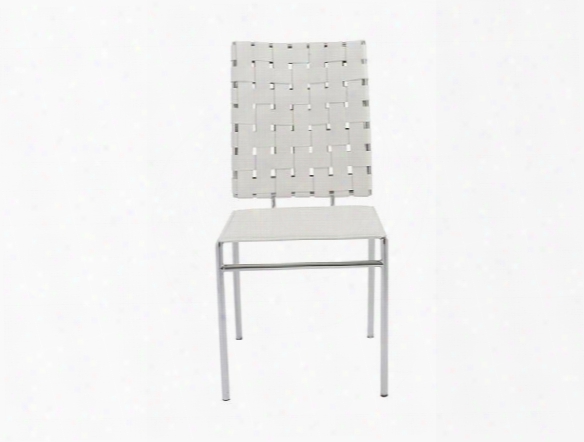 Set Of 4 Carina Side Chairs In White Design By Euro Style
