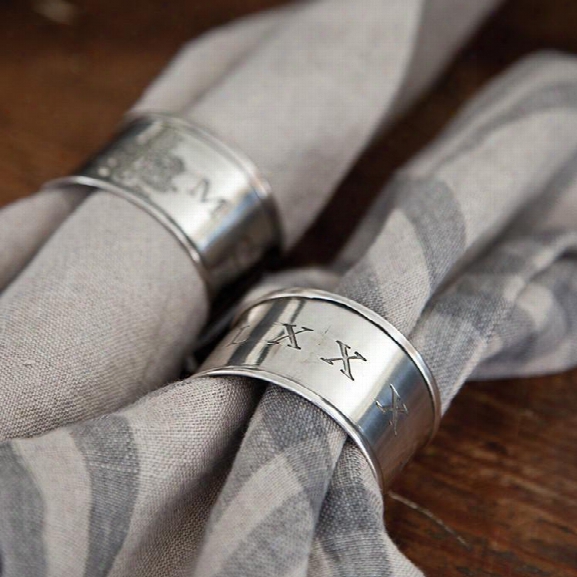 Set Of 4 Chateau Napkin Rings Design By Pom Pom At Home