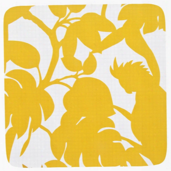 Set Of 4 Cockatoos Yellow Coasters Design By Florence Broadhurst