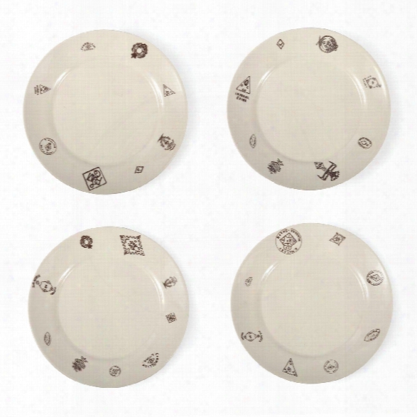 Set Of 4 Makers' Marks Side Plates Design By Sir/madam