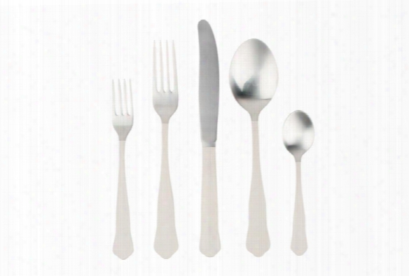 Set Of 5 Jaipur Cutlery In Off-white Design By Canvas