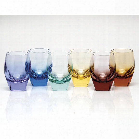 Set Of 6 Bar Double Old Fashioned Glasses Design By Moser