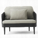 Septembre Arm Chair in Black Ash & Light Grey Melange design by Menu