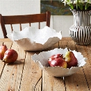 Set of 2 White Free Form Bowls design by Tozai