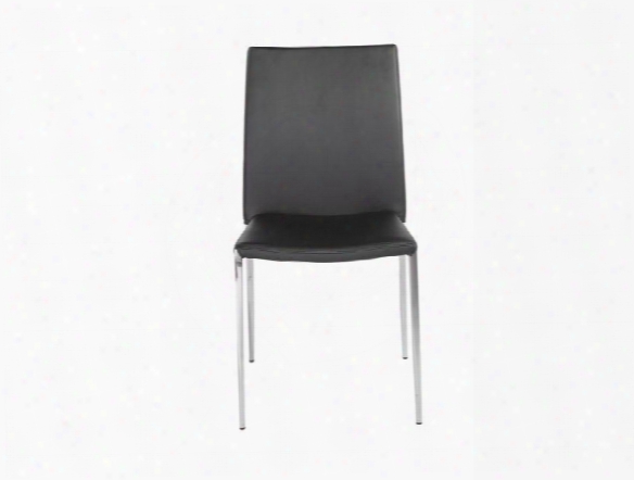 Set Of Four Diana Side Chairs In Black Design By Euro Style